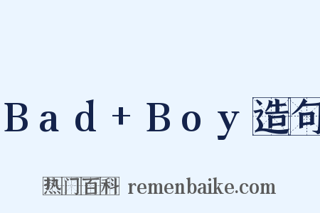Bad+Boy造句是什么意思的图片